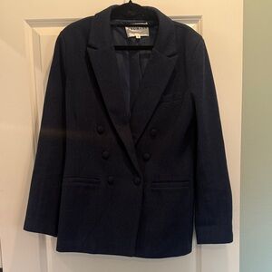 Talbots Dark Blue Double-Breasted Blazer
